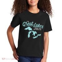 The Great Lakes Shark Free & Unsalted Summer Vacation Kids T-Shirt thumb 2