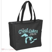 The Great Lakes Shark Free & Unsalted Summer Vacation Tote Bag thumb 2