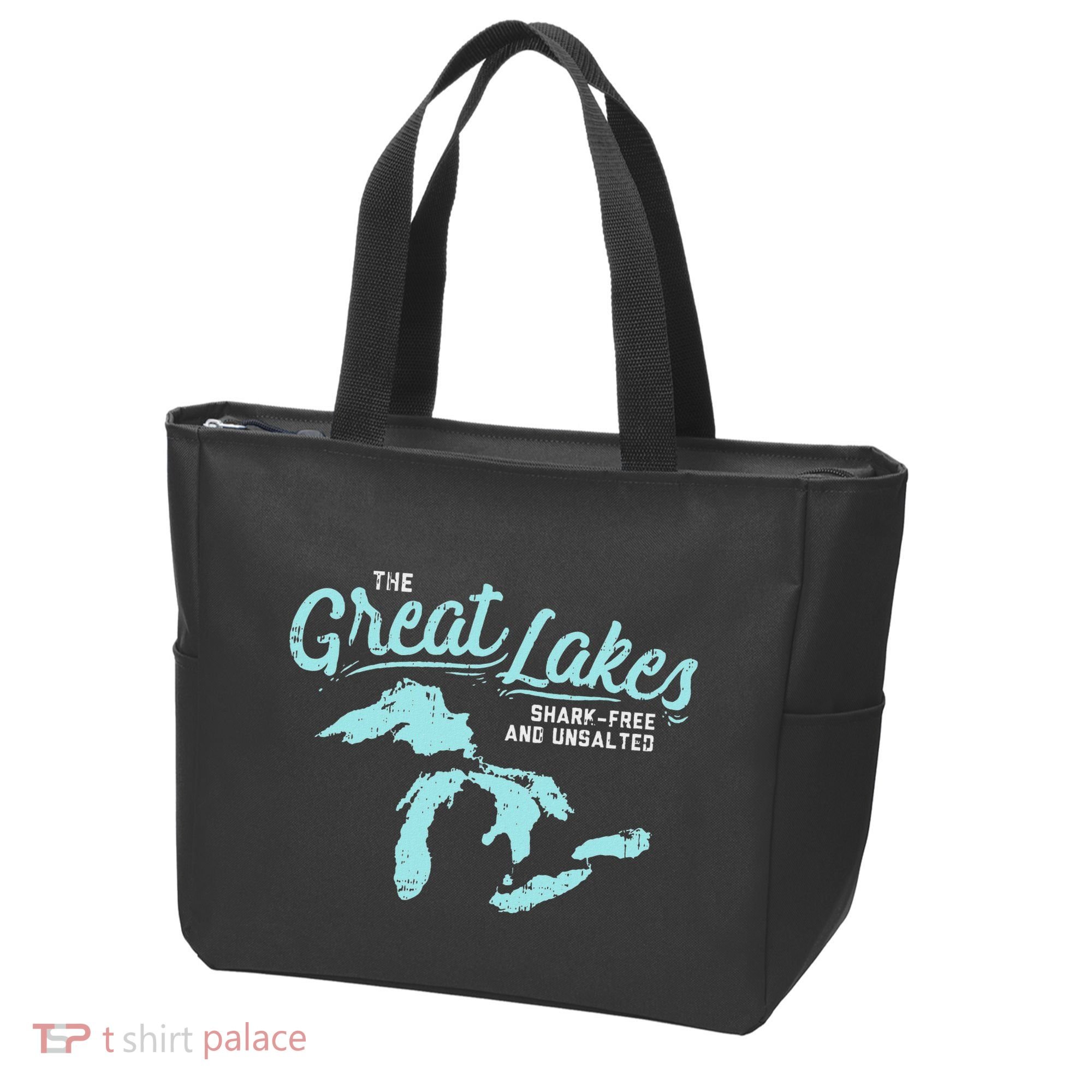 The Great Lakes Shark Free & Unsalted Summer Vacation Tote Bag