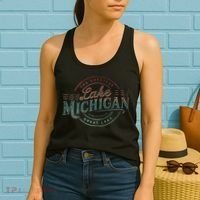 The Great Lakes Lake Michigan Lake Life theme Women's Tank Top thumb 2