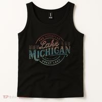 The Great Lakes Lake Michigan Lake Life theme Tank Top thumb 2