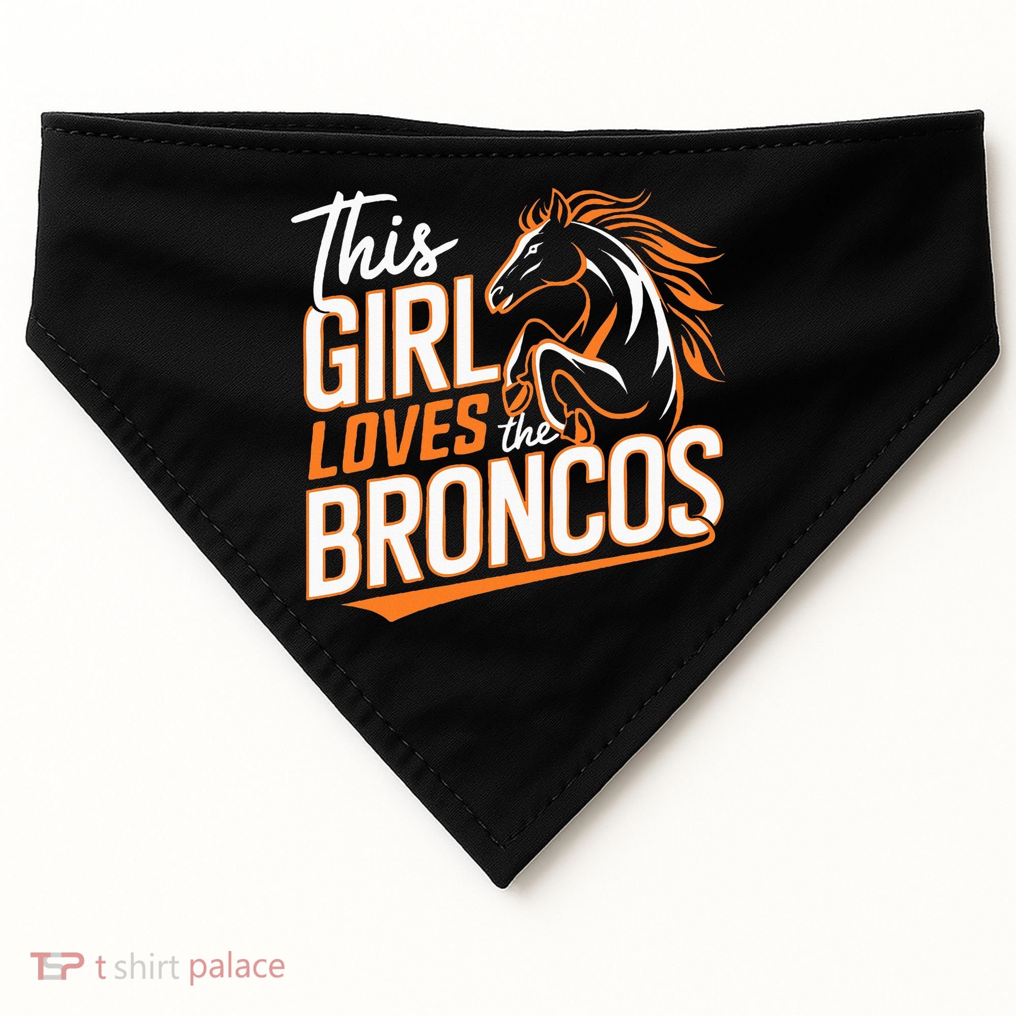 This Girl Loves The Broncos USA-Made Doggie Bandana