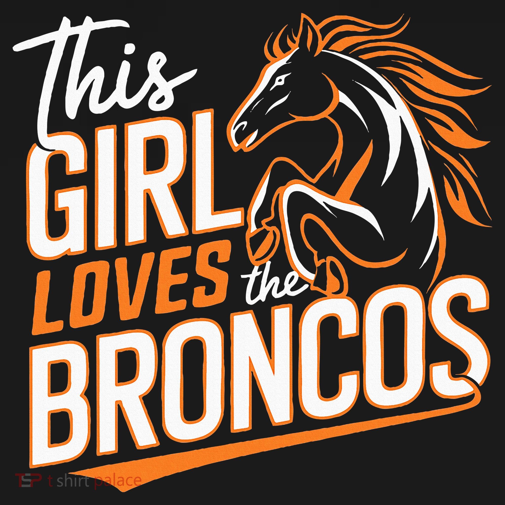 This Girl Loves The Broncos Baby Bodysuit