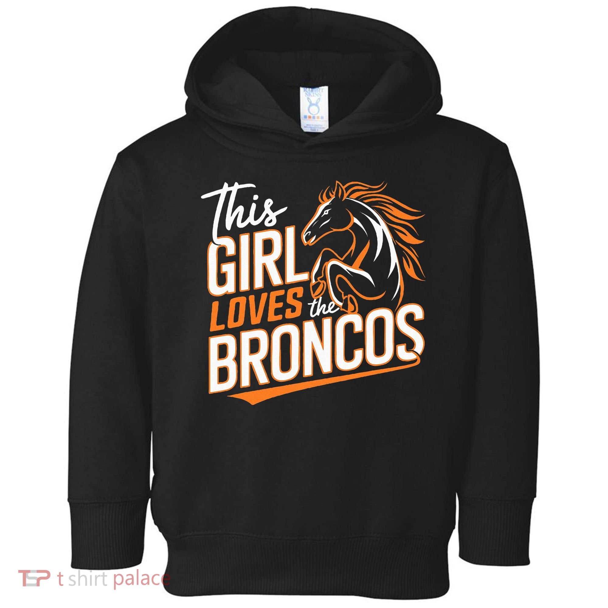 This Girl Loves The Broncos Toddler Hoodie