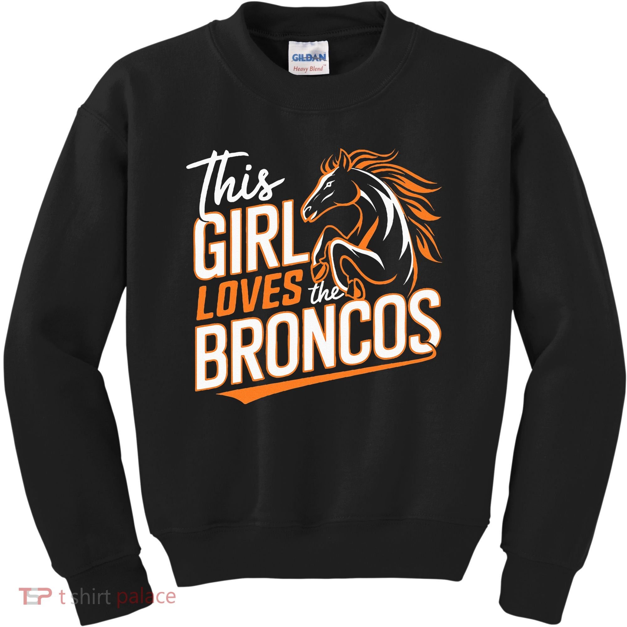 This Girl Loves The Broncos Kids Sweatshirt
