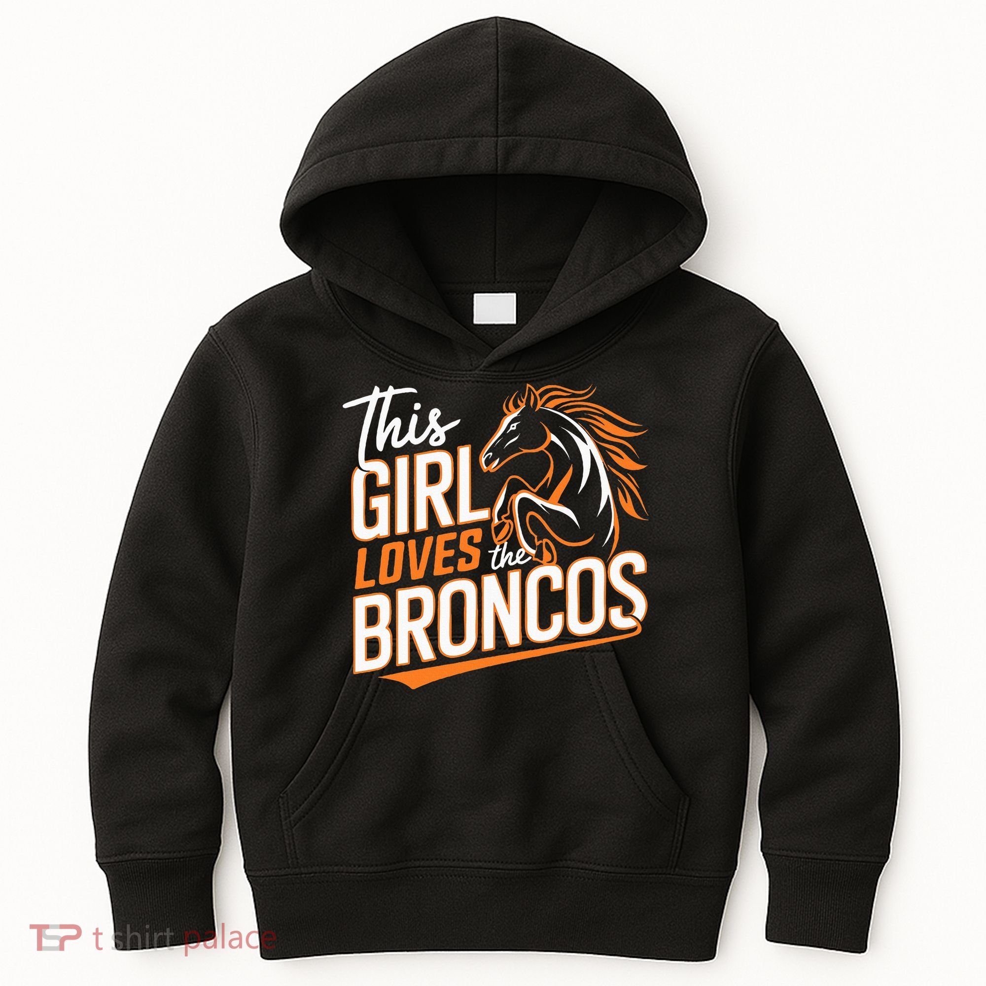 This Girl Loves The Broncos Kids Hoodie