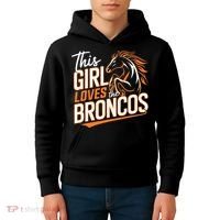 This Girl Loves The Broncos Kids Hoodie thumb 4