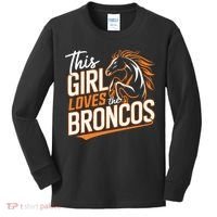 This Girl Loves The Broncos Kids Long Sleeve Shirt thumb 0