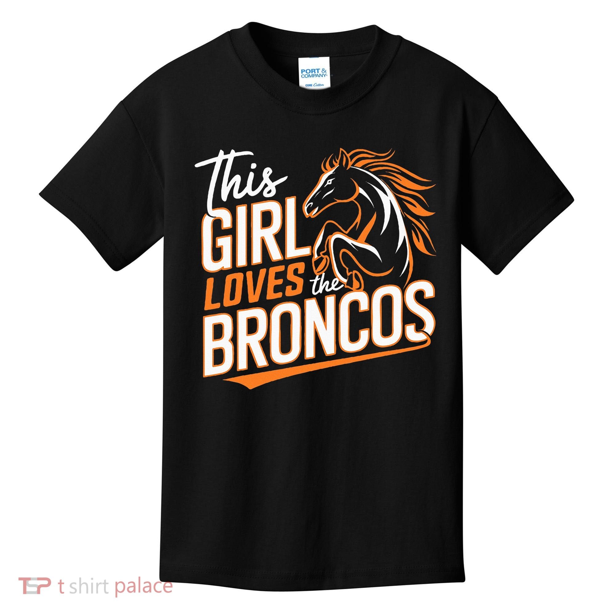 This Girl Loves The Broncos Kids T-Shirt