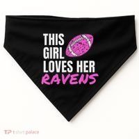 This Girl Loves Her Raven USA-Made Doggie Bandana thumb 0