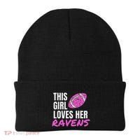 This Girl Loves Her Raven Beanie thumb 0