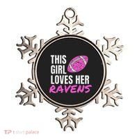 This Girl Loves Her Raven Ornament thumb 0