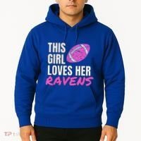 This Girl Loves Her Raven Hoodie thumb 2