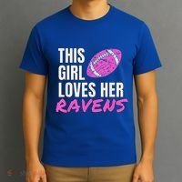 This Girl Loves Her Raven T-Shirt thumb 3