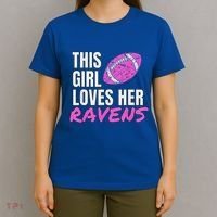 This Girl Loves Her Raven T-Shirt thumb 4