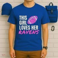 This Girl Loves Her Raven T-Shirt thumb 6