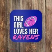 This Girl Loves Her Raven Coaster thumb 0