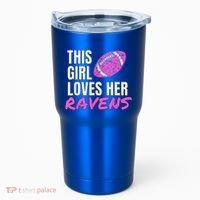This Girl Loves Her Raven Tumbler thumb 0