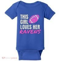 This Girl Loves Her Raven Baby Bodysuit thumb 0