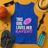 This Girl Loves Her Raven Tank Top thumb 4