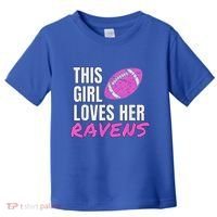 This Girl Loves Her Raven Toddler T-Shirt thumb 0