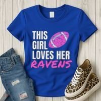 This Girl Loves Her Raven Women's T-Shirt thumb 3