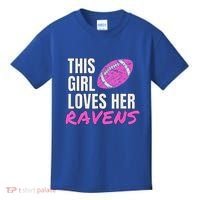 This Girl Loves Her Raven Kids T-Shirt thumb 0