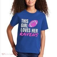 This Girl Loves Her Raven Kids T-Shirt thumb 2