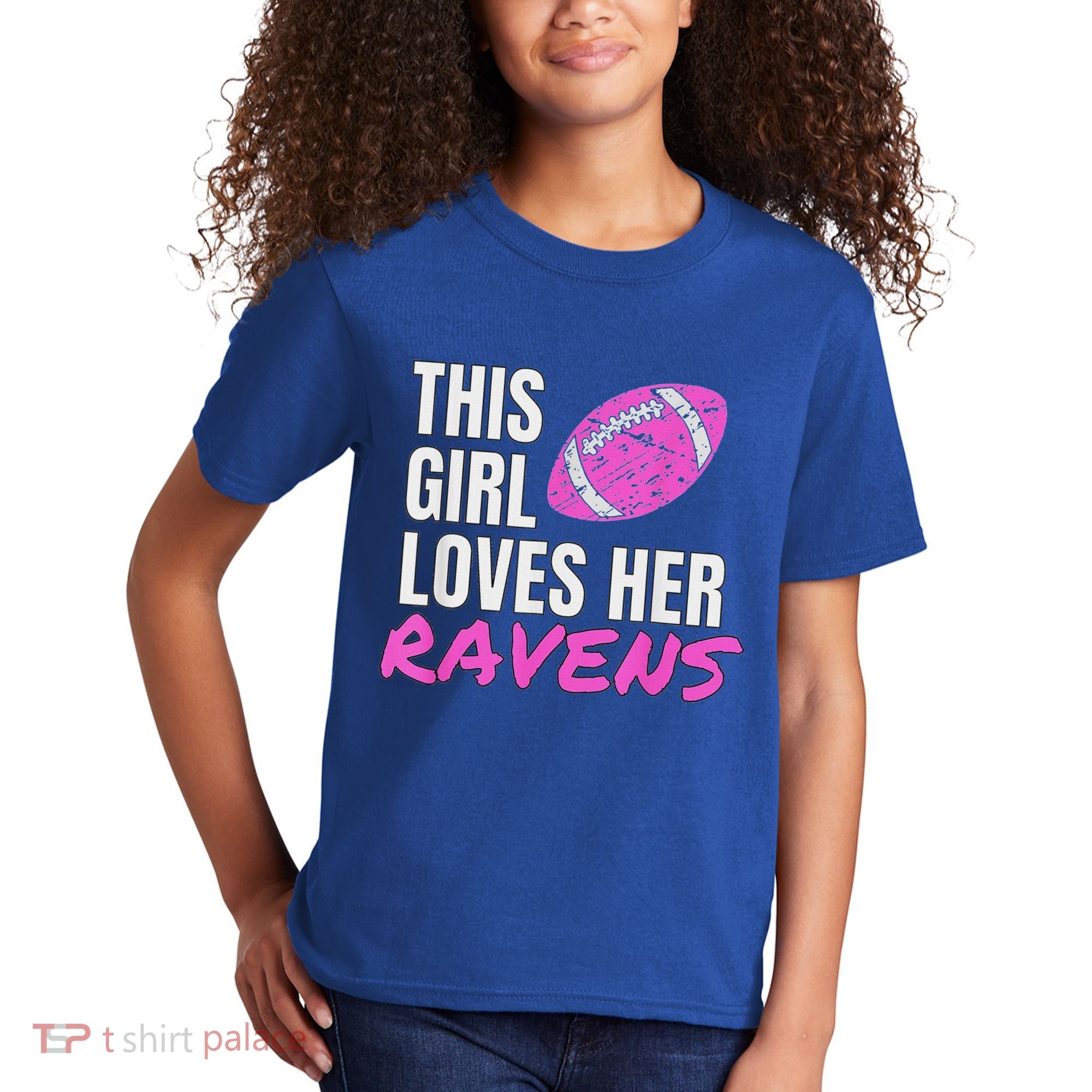 This Girl Loves Her Raven Kids T-Shirt