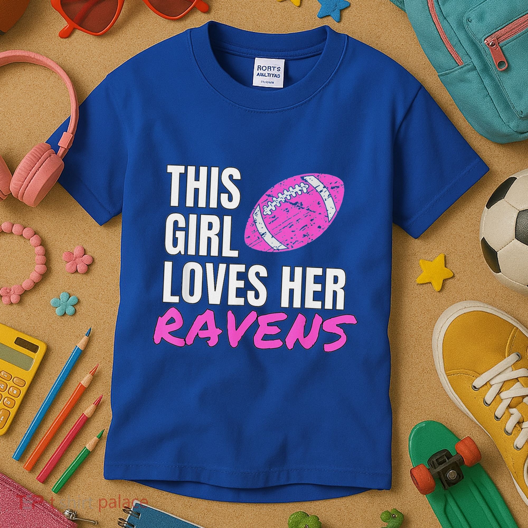 This Girl Loves Her Raven Kids T-Shirt