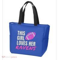This Girl Loves Her Raven Tote Bag thumb 3