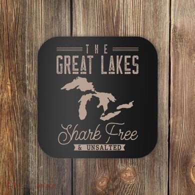 The Great Lakes Shark Free Unsalted Coaster