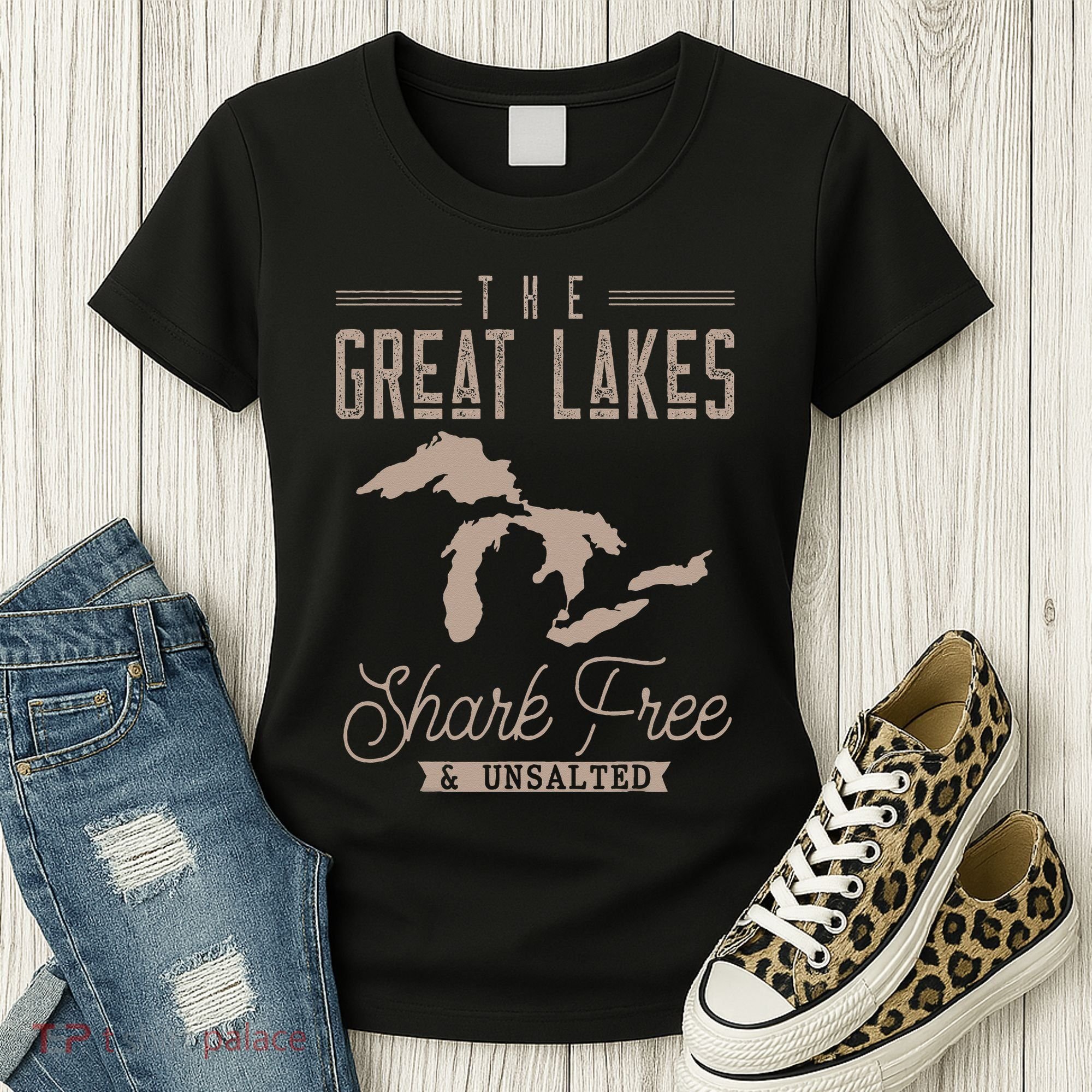 The Great Lakes Shark Free Unsalted Women's T-Shirt