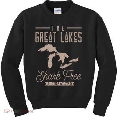 The Great Lakes Shark Free Unsalted Kids Sweatshirt