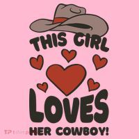 This Girl Loves Her Cowboy Cute Girlfriend Coaster thumb 2