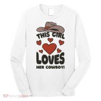 This Girl Loves Her Cowboy Cute Girlfriend Long Sleeve Shirt thumb 0