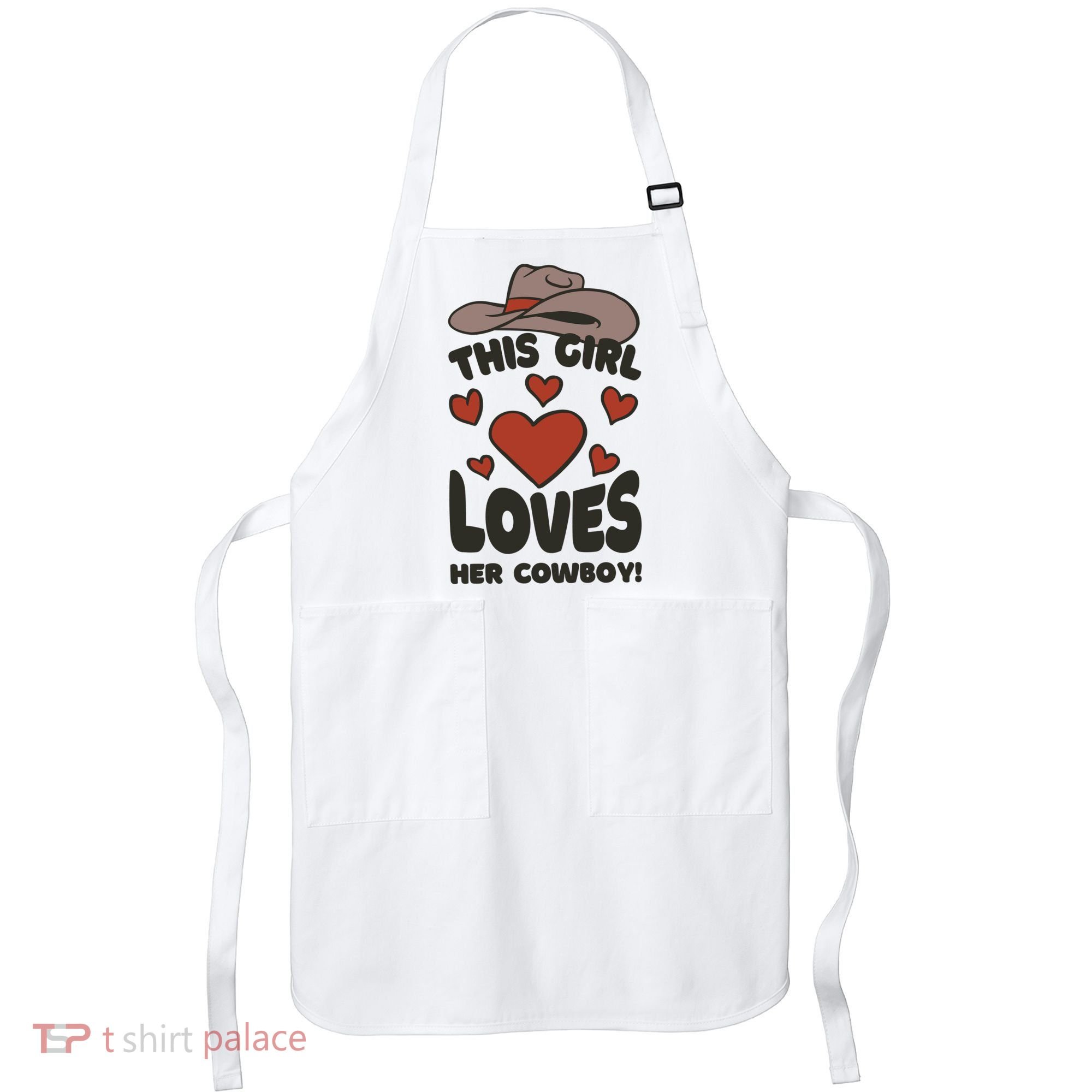 This Girl Loves Her Cowboy Cute Girlfriend Apron