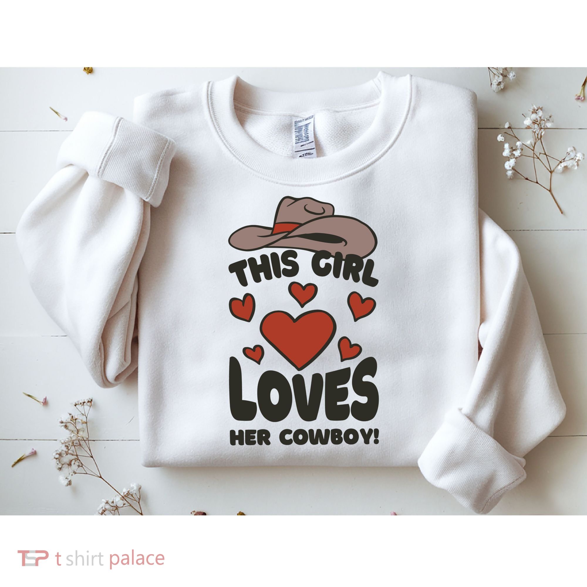 This Girl Loves Her Cowboy Cute Girlfriend Sweatshirt