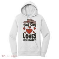 This Girl Loves Her Cowboy Cute Girlfriend Women's Hoodie thumb 0