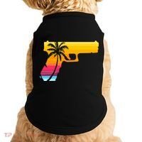 Tropical Gun Lover Firearm Beach Cute Hawaiian Gift Aloha Doggie Tank thumb 0