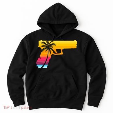 Tropical Gun Lover Firearm Beach Cute Hawaiian Gift Aloha Hoodie
