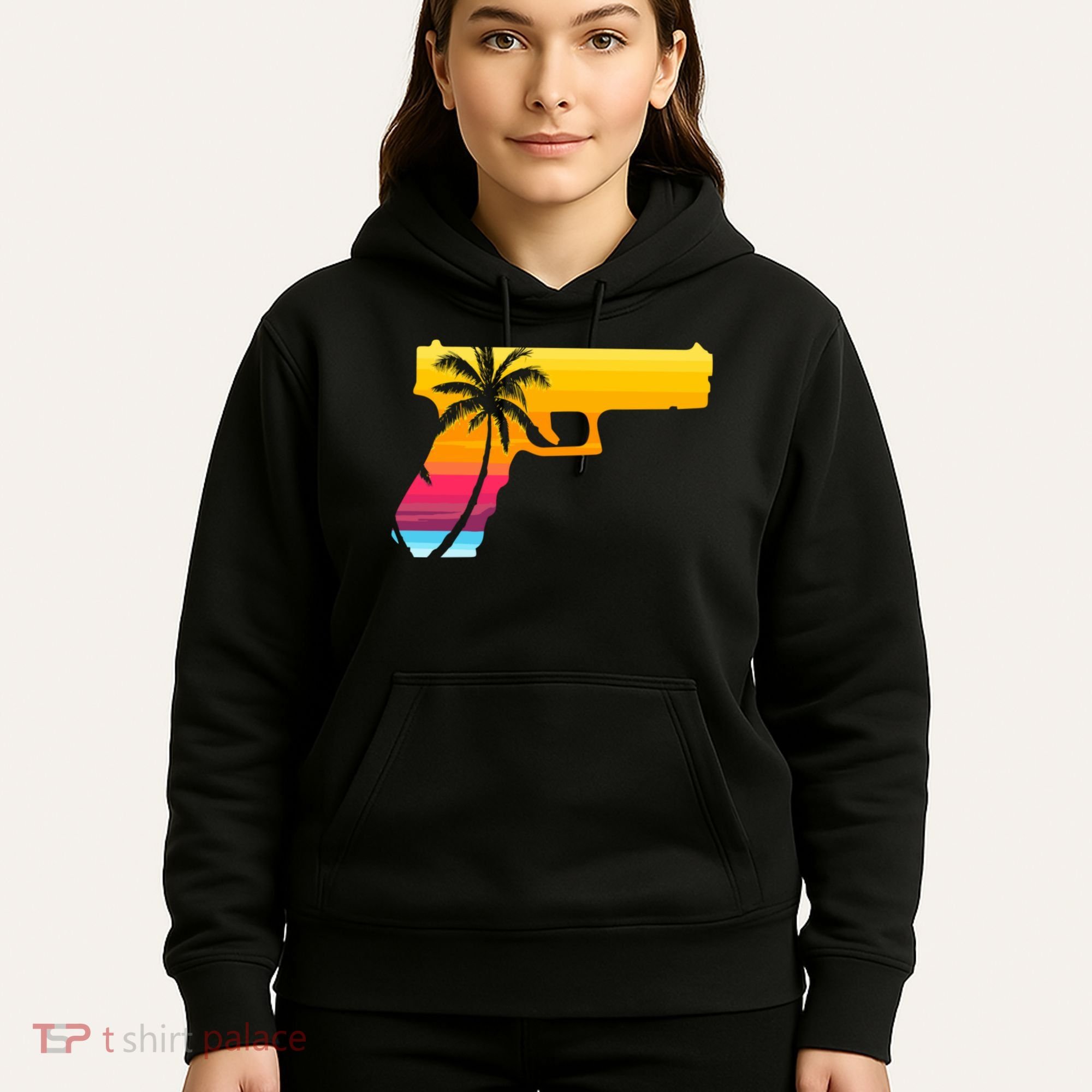 Tropical Gun Lover Firearm Beach Cute Hawaiian Gift Aloha Hoodie