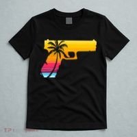 Tropical Gun Lover Firearm Beach Cute Hawaiian Gift Aloha T-Shirt thumb 5
