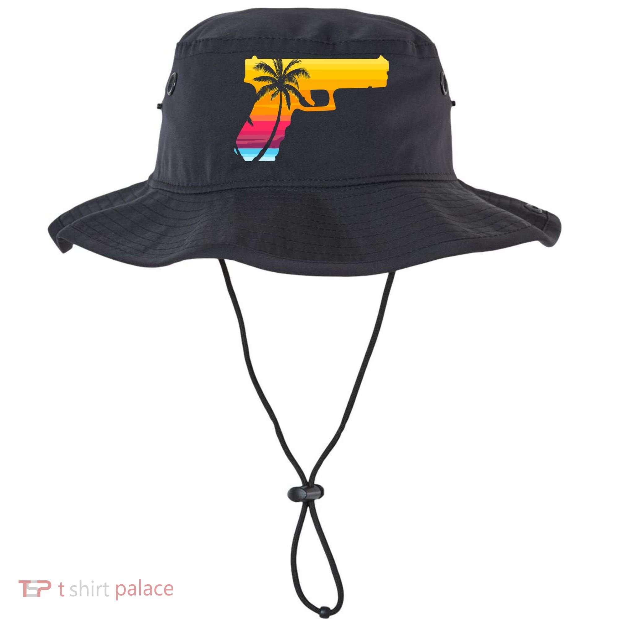 Tropical Gun Lover Firearm Beach Cute Hawaiian Gift Aloha Bucket Hat