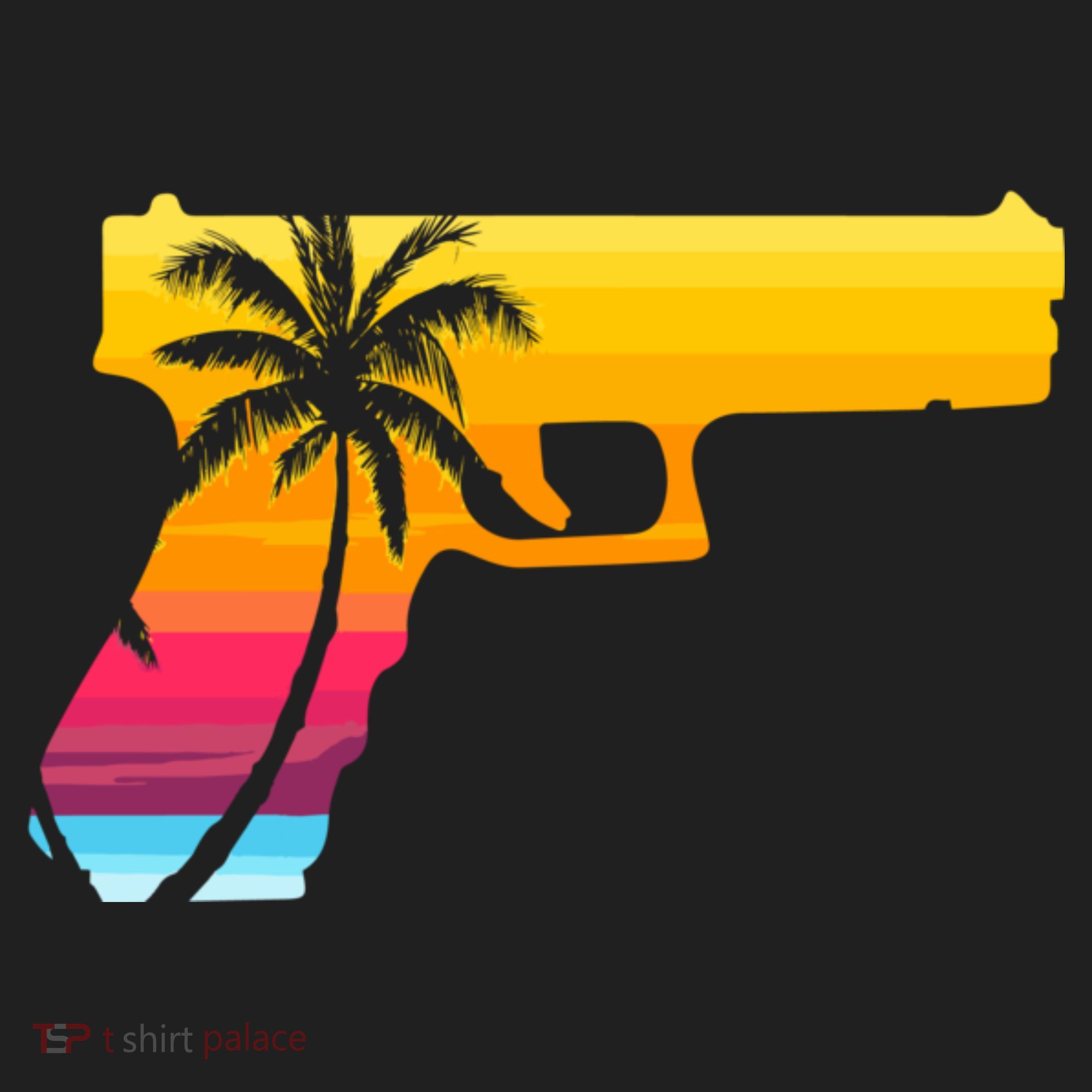 Tropical Gun Lover Firearm Beach Cute Hawaiian Gift Aloha Beanie