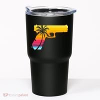 Tropical Gun Lover Firearm Beach Cute Hawaiian Gift Aloha Tumbler thumb 0