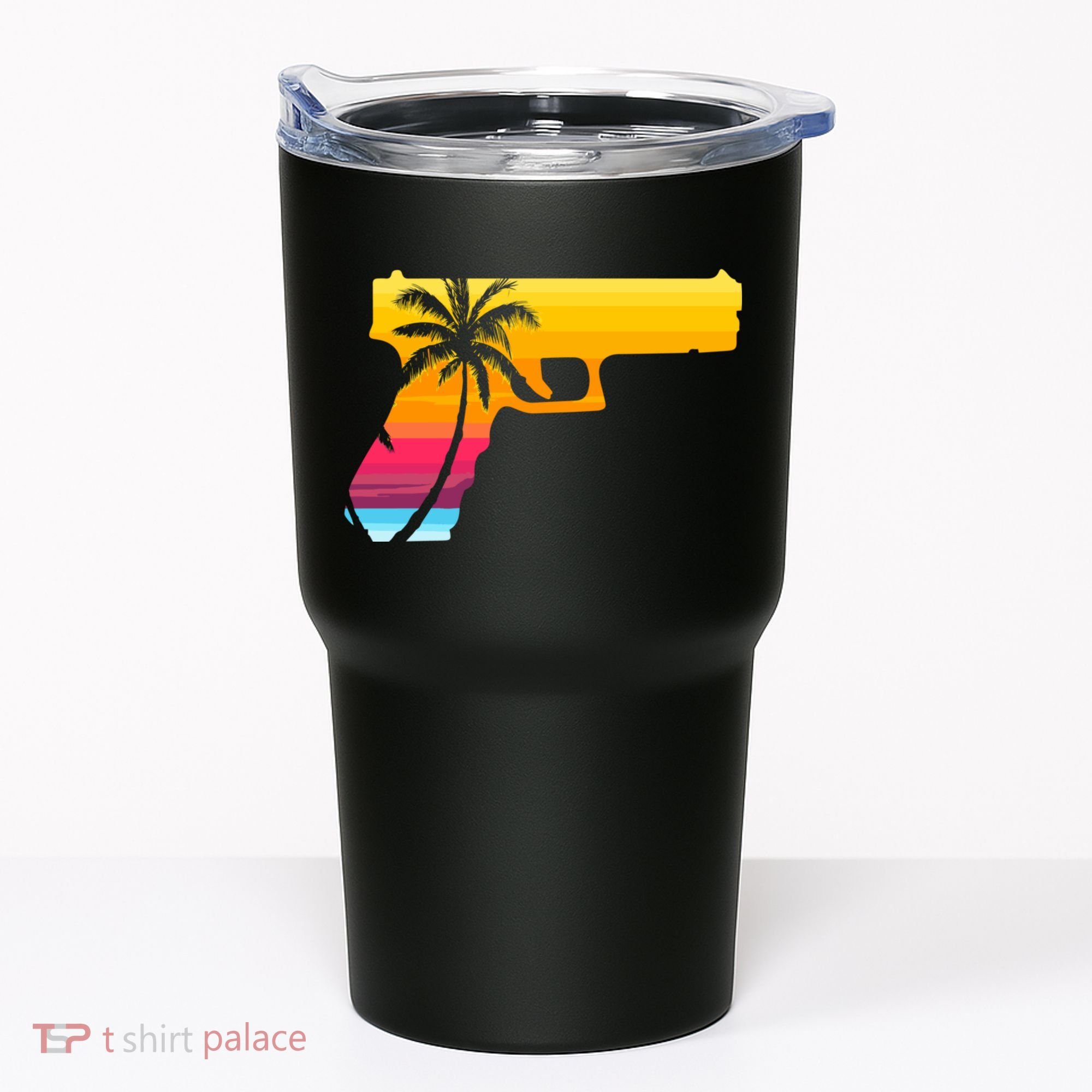 Tropical Gun Lover Firearm Beach Cute Hawaiian Gift Aloha Tumbler