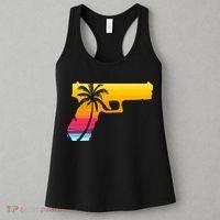 Tropical Gun Lover Firearm Beach Cute Hawaiian Gift Aloha Women's Tank Top thumb 3