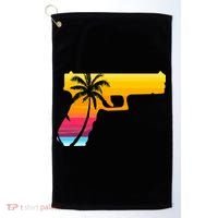 Tropical Gun Lover Firearm Beach Cute Hawaiian Gift Aloha Golf Towel thumb 0