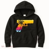 Tropical Gun Lover Firearm Beach Cute Hawaiian Gift Aloha Kids Hoodie thumb 0